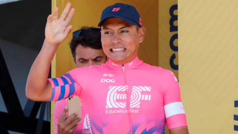 El ciclista ecuatoriano terminó primero en la clasificación general del Tour Colombia.