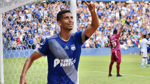 José Francisco Cevallos fue el autor del único gol para la clasificación de Emelec.