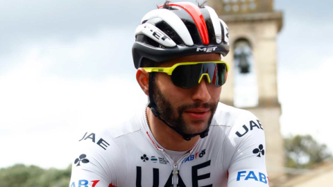 El ciclista colombiano Fernando Gaviria pertenece al equipo de Emiratos Árabes Unidos. 