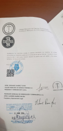 Los documentos del Colegio de Ciencias Forenses y Criminología de México.