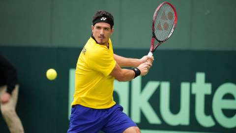 Emilio Gómez logró el primer punto para  Ecuador en la serie de Copa Davis frente a Japón.