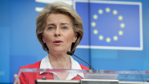 Ursula Von Der Leyen, presidenta de la CE, hizo la propuesta del cierre de fronteras a la Unión Europea. 