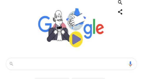 El doodle del 20 de marzo de 2020 hace referencia al lavado de manos.