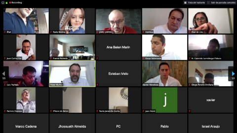 Los miembros de la Comisión de Régimen Económico sesionaron por videoconferencia este 21 de marzo de 2020.