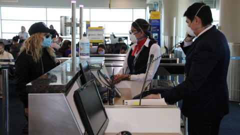 344 pasajeros partieron en el vuelo de Iberia, el 22 de marzo de 2020.