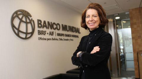 La directora del Banco Mundial para Bolivia, Chile, Ecuador y Perú, Marianne Fay, durante una entrevista con PRIMICIAS el 3 de abril de 2020.