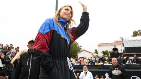 Sharapova, en un evento de Tenis realizado en San Diego, Estados Unidos, el 2 de marzo de 2020.