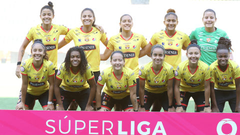 Las jugadoras de Barcelona previo a un encuentro por la Superliga femenina 2019.