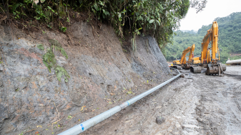 El Poliducto Shushufindi – Quito reanuda operaciones al concluir trabajos de construcción de la nueva variante de la tubería este 21 de abril de 2020.