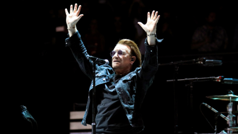 Bono (Paul Hewson) es el cantante de la banda irlandesa U2.