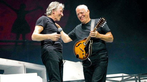 Tiempos mejores: Roger Waters y David Gilmour en 2011, cuando se juntaron en un show en Londres.