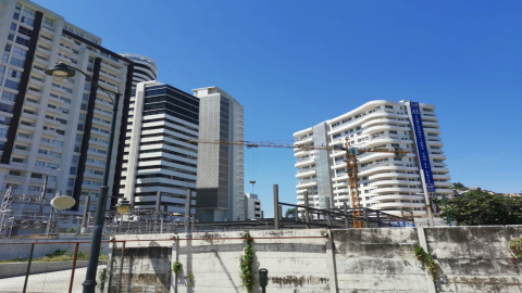 Imagen referencial de un proyecto inmobiliario en Puerto Santa, en el norte de Guayaquil, el 20 de mayo de 2020. 