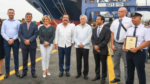 El último evento público en el que Cynthia Viteri y Jaime Nebot compartieron espacio fue el 17 de enero de 2020 en la inauguración del dragado del Puerto Principal.