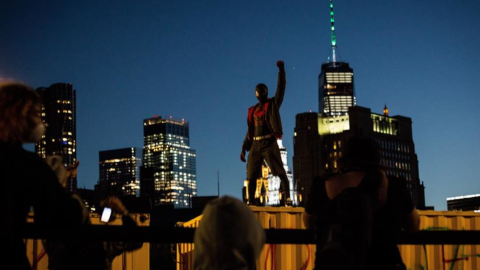 Un manifestante en Nueva York, durante las protestas registradas en la ciudad el pasado 31 de mayo de 2020.