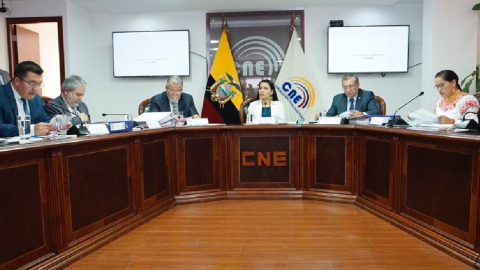 Sesión del Pleno del CNE, el 10 de marzo de 2020.