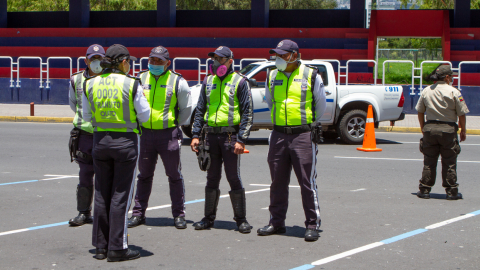 Un operativo de control de salvoconductos Av. de los Shyris, el 18 de marzo 2020