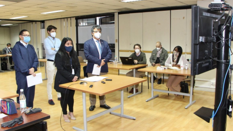 Las partes durante la instalación de la audiencia del caso Sobornos, el 24 de junio de 2020.