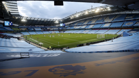 Vista panorámica del estadio Etihad, del Manchester City, el 22 de junio de 2020.