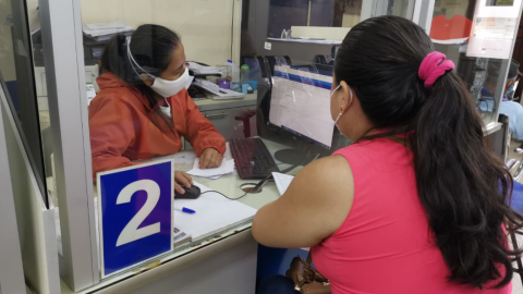 Oficinas de atención al cliente en CNEL, en Machala, el pasado 27 de junio de 2020.