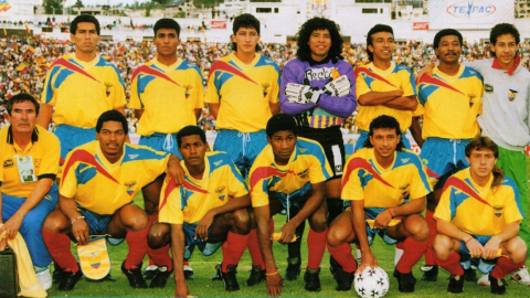 Alineación titular de Ecuador durante su participación en la Copa América 1993. La Tricolor jugó cinco partidos en Quito y uno en Portoviejo (el del tercer lugar ante Colombia).