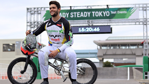 Alfredo Campo participó de la inauguración de la pista de Tokio, realizada en enero.