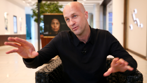 Jordi Cruyff, durante una entrevista en el aeropuerto Mariscal Sucre, en Quito, el 18 de enero de 2020. 