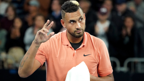 Nick Kyrgios no jugará el US Open 2020, por precaución. Imagen durante su participación en el Abierto de Australia 2020.