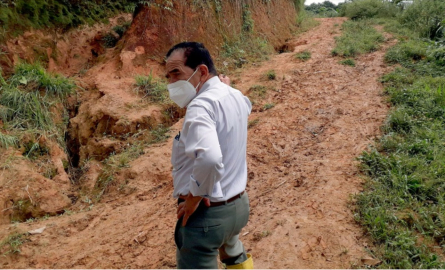 El alcalde de Palanda, Segundo Mejía, este 1 de agosto. En ese cantón prohíben ingreso sin prueba COVID-19 negativa. 