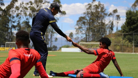 Los preseleccionados ecuatorianos en su primer microciclo en la Casa de la Selección, previo al Sudamericano Sub 20.