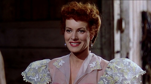 Maureen O'Hara en la película in "The Redhead from Wyoming" (1953).