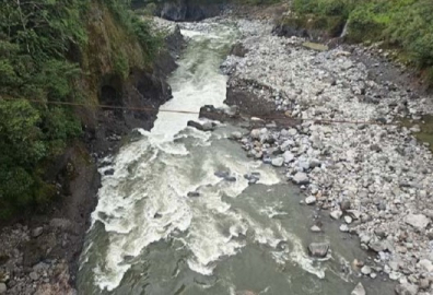 Una postal del 19 de agosto de 2020 sobre la erosión del río Coca.