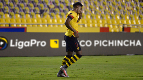 Cristian Colmán celebra el 2-1 en el clásico del Astillero, el domingo 23 de agosto de 2020 en el Monumental.