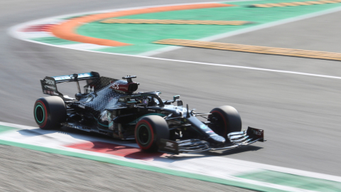 Lewis Hamilton en el segundo entrenamiento libre en Monza, el viernes 4 de septiembre de 2020.