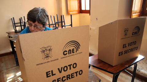 Una mujer en las elecciones seccionales de 2019. 