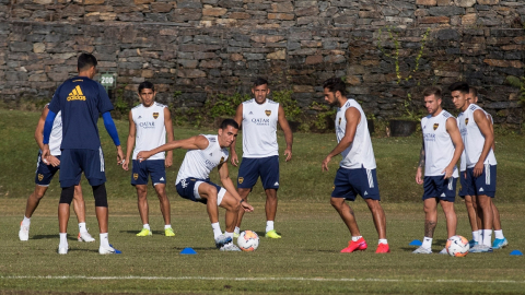 Los futbolistas de Boca Juniors durante un entrenamiento, el miércoles 9 de septiembre de 2020.