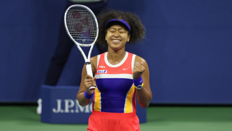 Naomi Osaka festeja su victoria frente a Jennifer Brady en el US Open, este jueves 10 de septiembre de 2020.