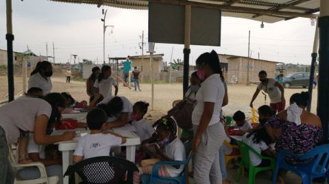 Un campamento educativo en Ciudad de Dios, en Monte Sinaí, el pasado 10 de septiembre de 2020.