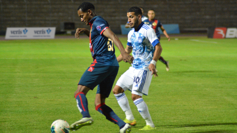 Jugada del partido Olmedo vs. Emelec en el encuentro de este sábado 12 de septiembre de 2020, por la LigaPro.