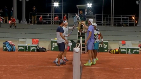 La pareja conformada por Gonzalo Escobar y Ariel Behar (izquierda) se despidió en primera ronda de Roland Garros.