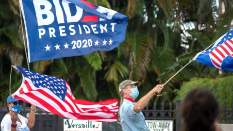 Simpatizantes del candidato demócrata, Joe Biden. Florida, 30 de septiembre de 2020.