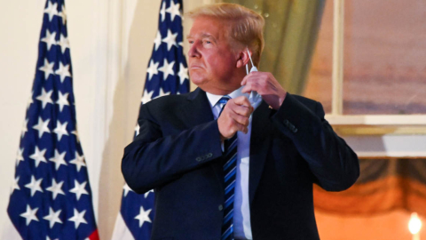 El presidente de Estados Unidos, Donald Trump, en la Casa Blanca, el pasado 5 de octubre de 2020.