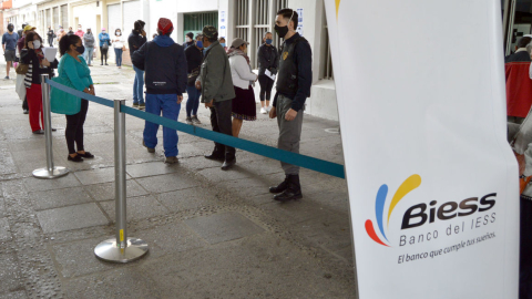 Oficina del BIESS en Cuenca, el 5 de junio de 2020. 