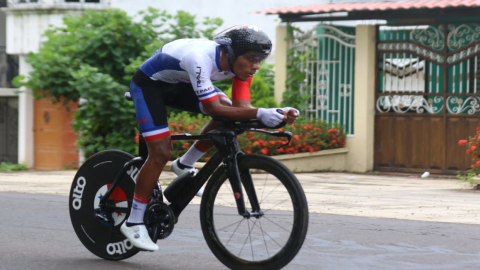 Christofer Jurado en la cuarta etapa de la Vuelta a Guatemala.