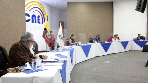 El Pleno del CNE, en sesión del 11 de noviembre de 2020.