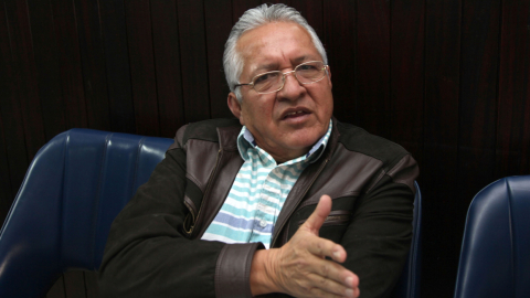 En la imagen Miller Salazar, presidente de Macará de Ambato.