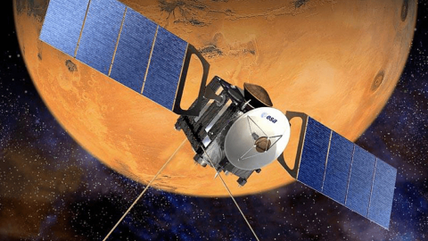 Mars Express Orbiter, misión de la Agencia Espacial Europea, que intenta recabar información de Marte. 