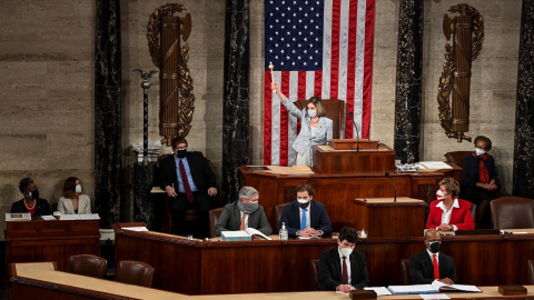 Nancy Pelosi, en la sesión de la Cámara de Representantes de Estados Unidos, el 3 de enero de 2020. 