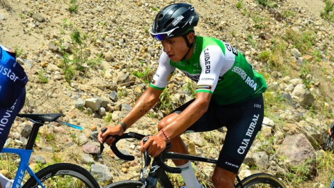 Steven Haro, en su preparación para la Vuelta al Ecuador, en El Ángel, provincia del Carchi, en noviembre de 2020.