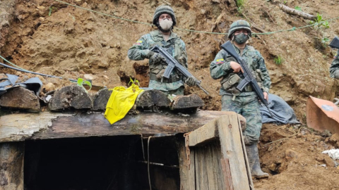 Una brigada de militares realizó un operativo en la zona de La Merced de Buenos Aires, el 19 de enero de 2021.