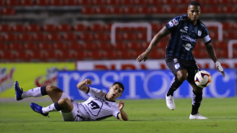 Antonio Valencia durante el partido del Querétaro ante los Pumas, el 25 de enero de 2021.